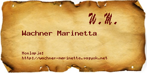 Wachner Marinetta névjegykártya